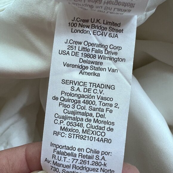 J. Crew Women Linen Blend White Wide Leg Sz 22 Pant High Rise Slash Pocket LINEN - Picture 14 of 14